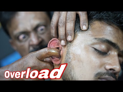 Big Eye Barber Doing Foch Foch 3D Sound Ear Fingeri*g Massage ASMR | Ear Crack And Neck Crack ASMR