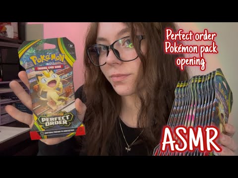 ASMR Opening perfect order Pokémon booster packs! 