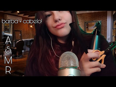 ASMR • fazendo sua barba e cortando seu cabelo!