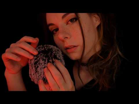 ASMR | Close Up, Sleepy, Sensitive Whispering & Gentle, Stormy Fluffy Sounds