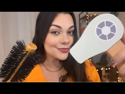 ASMR POV: PRIMA CARINHOSA FAZ ESCOVA NO SEU CABELO COM ITENS DE MADEIRA 🪵