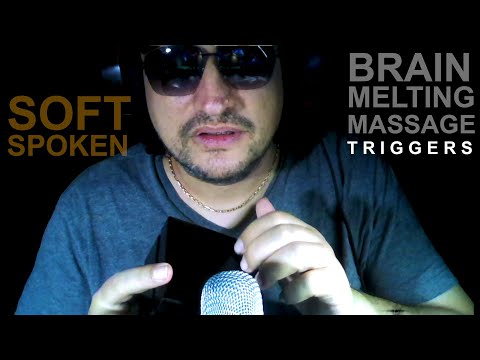 Brain melting massage sound triggers | Very relaxing tapping and brushing | Soft spoken ASMR video