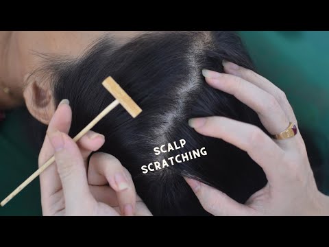ASMR Hair Tingles, Hair Play, Hair Parting With Wooden Tools For Relaxation ( No Talking Asmr )