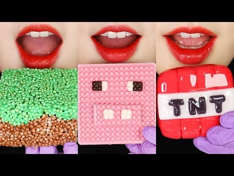 16MINUTES MINECRAFT FOOD ASMR COMPILATION ! EATING SOUND ASMR 🔥