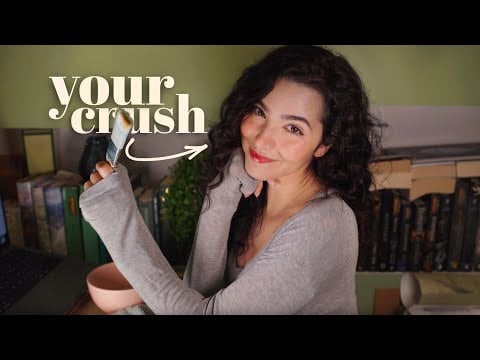ASMR Back of the class: You're your Crush's Art Project 🤭 Painting on you, tattoos...