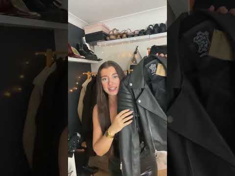 It’s so heavy… Real leather jacket
