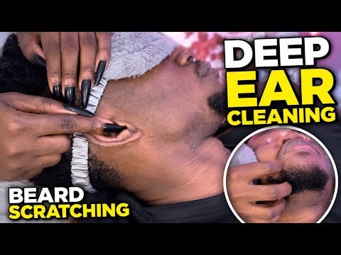 ASMR Deep Ear Lobe Cleaning, Ear Massage, Head Massage Scratching, Nose Cleaning, Back Tracing 