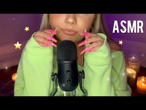 ASMR Nail Tapping, Mic Scratching & Tapping with Long Nails ⭐️ No Talking