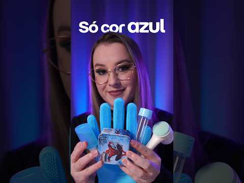 ASMR para relaxar com gatilhos na cor azul ✨ #asmr #asmrrelax #asmrtriggers