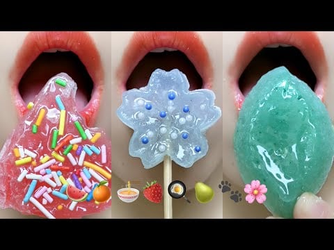 Asmr Eating Kohakutou Candy Wax Honey Emoji Food 🐾🌸🍉