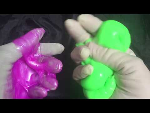 LEATHER GLOVES 👍 with Latex layering💜 Harl and Joker💚 Having FUN [[ASMR]]