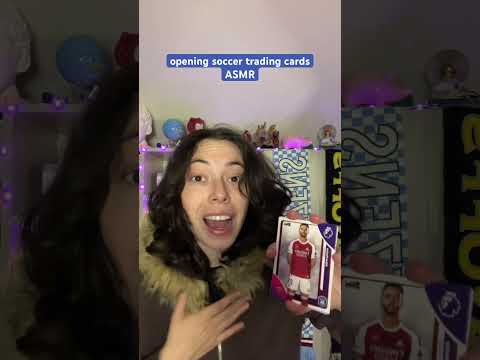 ASMR OPENING SOCCER TRADING CARDS #asmr #relax #blindbox