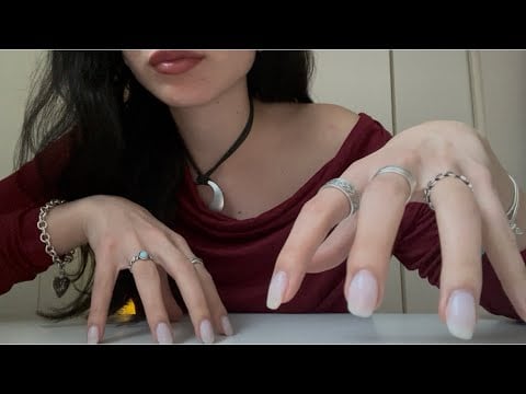 ASMR LOFI fast & aggressive table tapping and scratching 