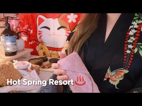 ASMR Hot Spring Spa Resort♨️ (Roleplay, Layered Sounds)