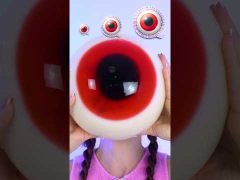 ASMR Big, Medium, Small Gummy Eyeballs #shorts