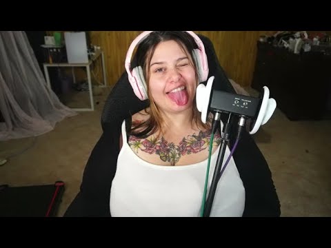 Gamer Girl Gives Good Ear Licks! GG ASMR