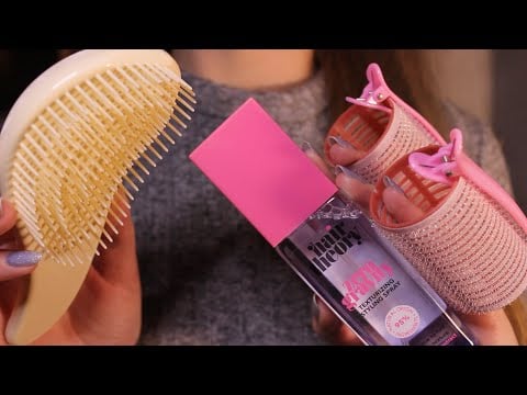 ASMR Hairstyle Prep Before Bed ⭐ Hair care, brushing, rollers (no talking, layered sounds)