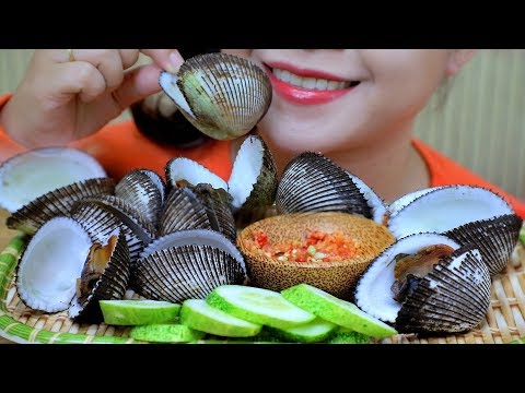 ASMR Mukbang Ark Shell Clams,chewy eating sounds +食べる,咀嚼音, BJ먹방 이팅 | LINH-ASMR