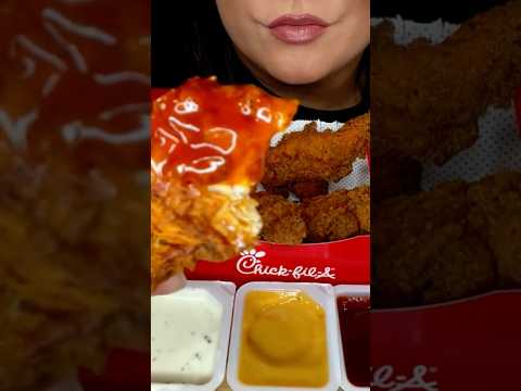 SPICY CHICKEN TENDERS #asmr #chicken #mukbang