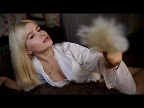 Girlfriend puts you to sleep 💤 ASMR roleplay, personal attention, visual triggers, counting to 100