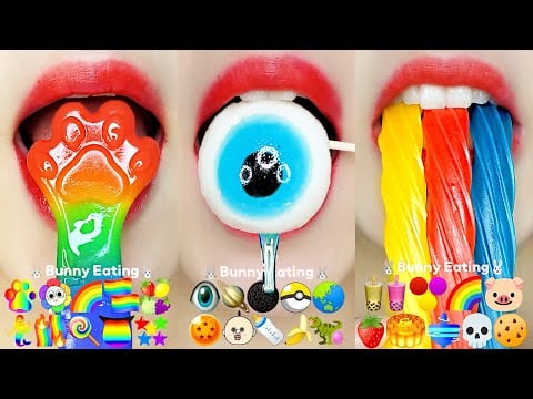 ASMR 1 HOUR DESSERTS EMOJI FOOD CHALLENGE 1시간 디저트 이모지 먹방 모음집 EATING SOUNDS MUKBANG