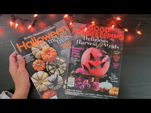 ASMR | Halloween Magazine Flip Through w/ Soft Spoken Chatting 🎃