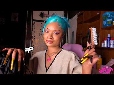 ASMR ~ Rude & Extra Ghetto Hairstylist Does Your Hair