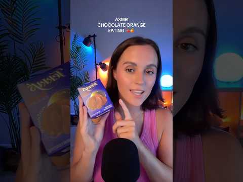 ASMR CHOCOLATE ORANGE EATING 🍫🍊 #asmr #asmrmouthsounds #asmreating