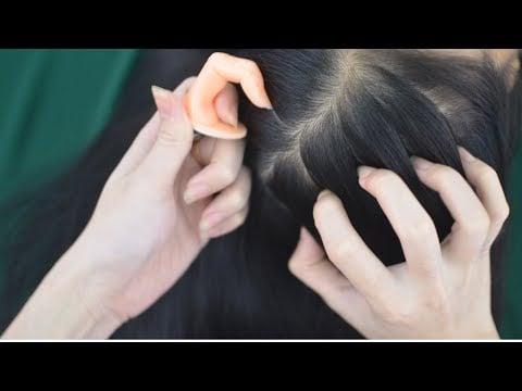 ASMR Hair Play, Hair Parting, Hair Combing With Finger, Relaxing Sounds For Stress Relief