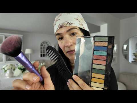 Doing your hair and makeup asmr