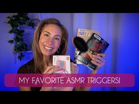 ASMR | My favorite triggers✨[Tapping, crinkles, mic scratching, hair brushing, lip gloss, whispers]
