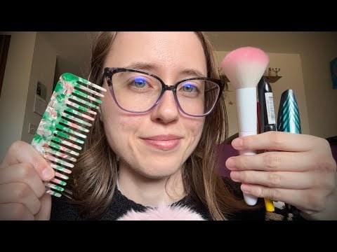 Semi-Propless ASMR | Doing Your Hair and Makeup | Personal Attention