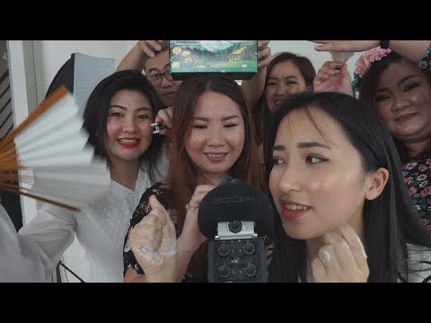 ASMR WITH MY COUSINS *first-timers* 👭👫👭