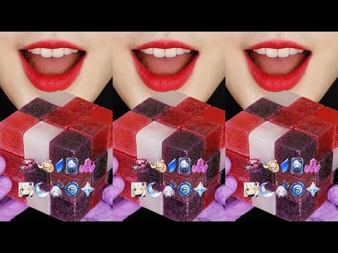 VERTICAL MUKBANG GENSHIN FOOD ASMR FURINA FOOD, KOHAKUTO ASMR EMOJI FOOD ASMR 💧