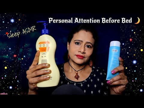 ASMR Taking Care of You Before Sleep 💆‍♀️ Skincare & Gentle Hair Combing | Personal Attention |