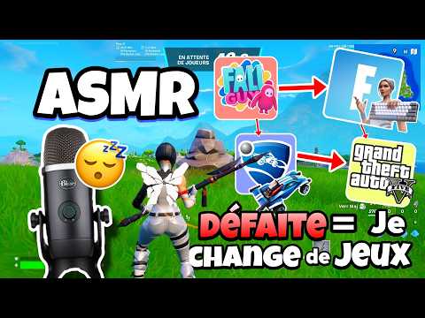 ASMR Français • FORTNITE mais a CHAQUE DEFAITE JE CHANGE DE JEUX ! 😴💤 #3