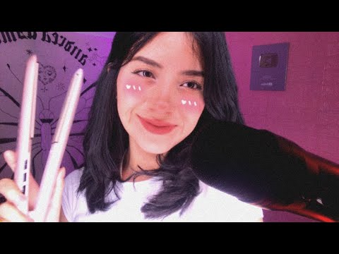 PLANCHANDO MI CABELLO + MASCANDO CHICLE 💘🍭 | Andrea ASMR 🦋