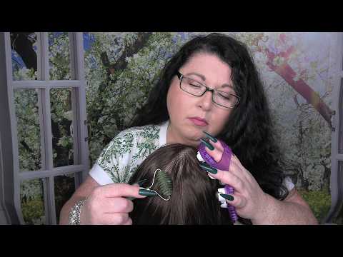 ASMR Scalp Massage with Tools, Scalp Scratching, Jade Rollers, Jade Combs | Spa Roleplay