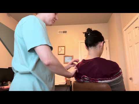 ASMR Back Scratching - shoulder massage, no talking