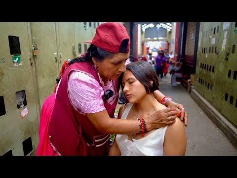 Street massage and ASMR limpia (spiritual cleansing) with neck/back cracking by Doña Rosa