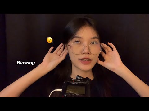 ASMR Blowing your ears !! เป่าหูแบบสะเทือน **ต้องใส่หูฟังนะคะ