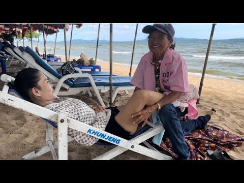 ASMR BEACH MASSAGE WITH SOUNDS OF SEA WAVES for Tourists