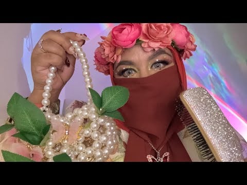 ASMR - Muslim Fairy 🧚‍♀️ Clips your Hair back 🎀👩‍🦰/ Relaxing Hairbrushing 