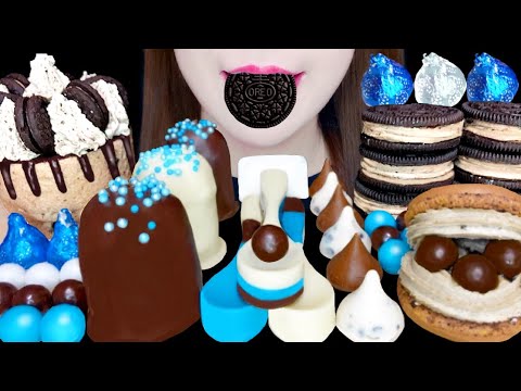 【ASMR】【咀嚼音 】OREO HERSHEY’S DESSERTS EDIBLE SPOON MARSHMALLOW MUKBANG 먹방 食べる音 EATINGSOUNDS NOTALKING