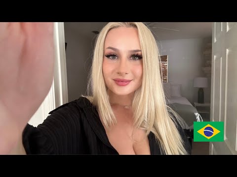 American Tries Speaking Brazilian Portuguese (again!) ASMR *softspoken ramble*