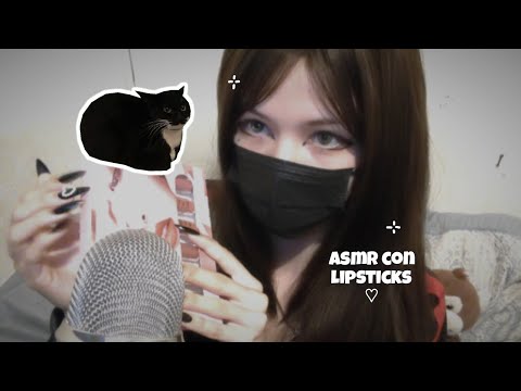 asmr español ♡ con lipsticks / labiales