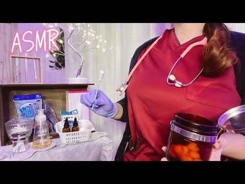 ASMR 優しい小児科の先生ロールプレイ / 風邪の診察と傷の手当てをしましょう✨️
