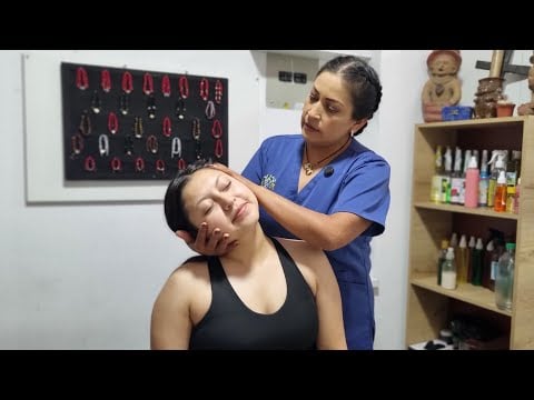 ASMR, Masaje descontracturante para el estrés con Maritza Pangol & Naty 
