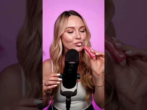 Pink Cream Filled Candy ASMR Crunch 🍬💖 #asmr #satisfyingsounds #crunchytreats