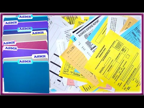 ASMR | Sorting/Organizing Paperwork Into Files | Paper Sounds | No Talking